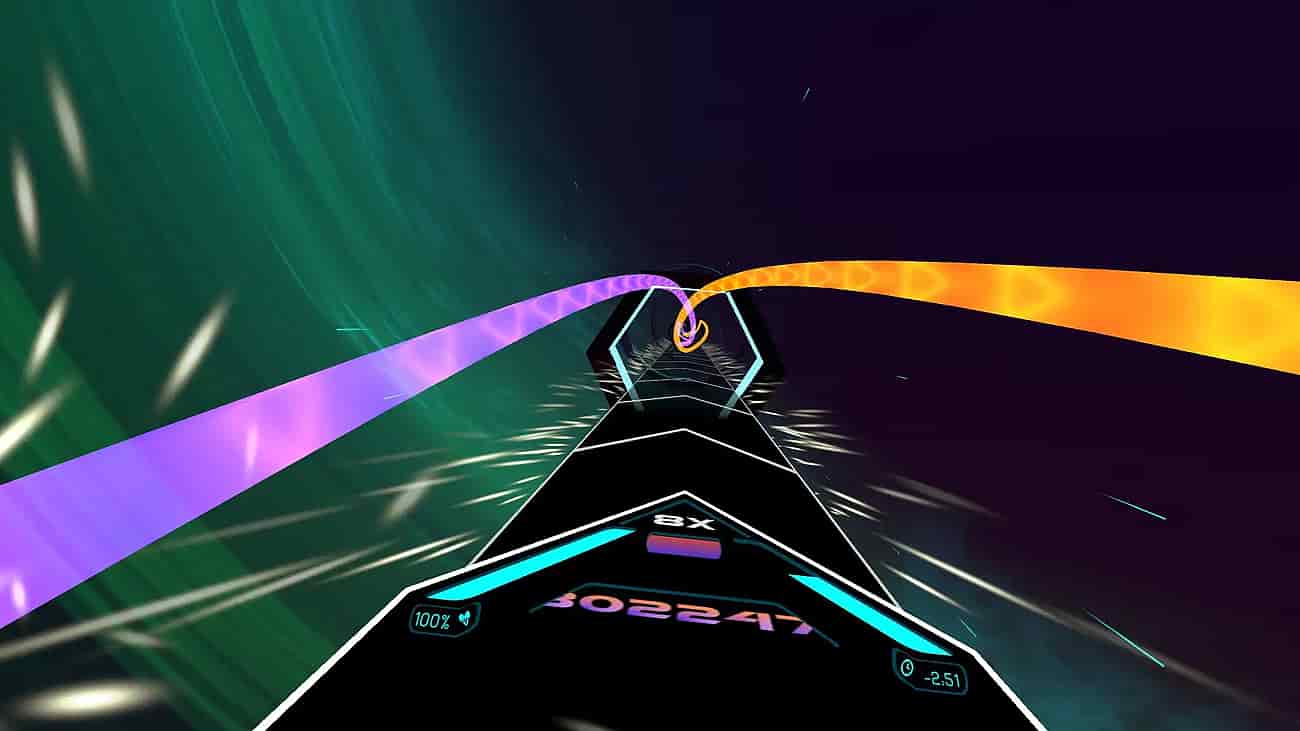Gameplay screenshot of Audio Trip