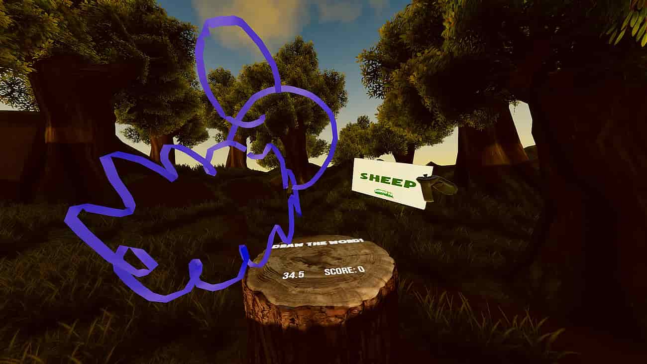 Gameplay screenshot of Doodle VR