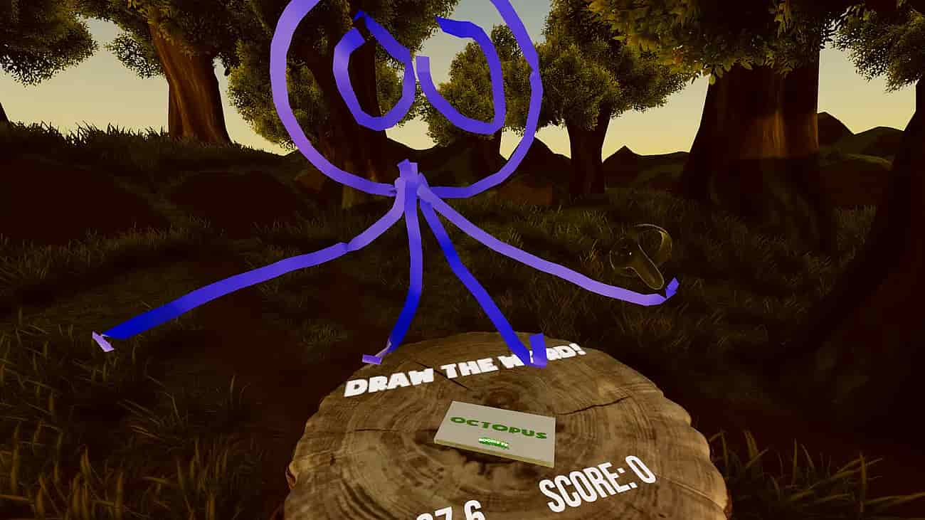 Gameplay screenshot of Doodle VR