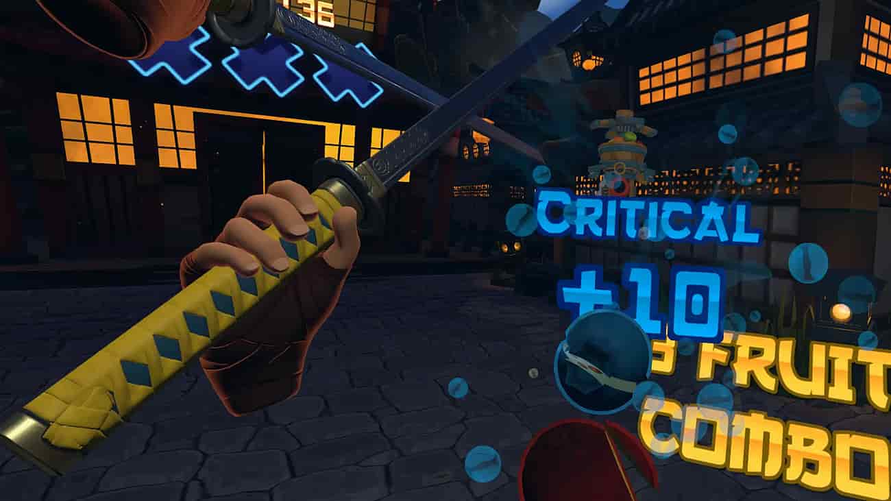 Gameplay screenshot of Fruit Ninja VR