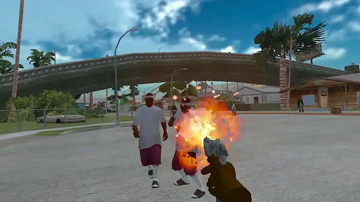 Gameplay screenshot of GTA San Andreas VR