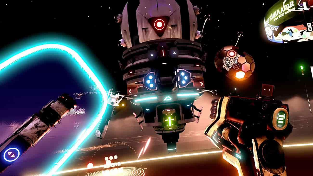 Gameplay screenshot of Space Pirate Trainer