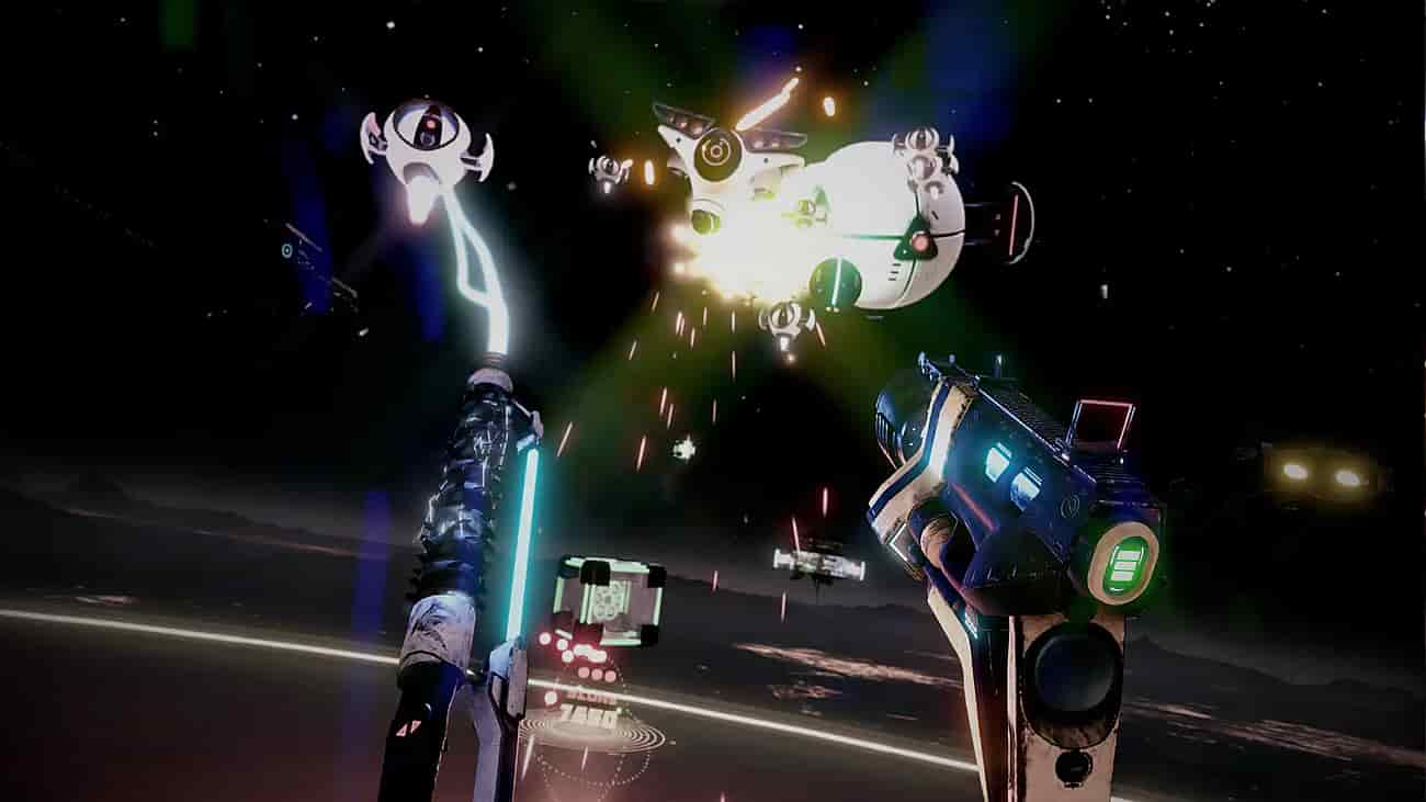 Gameplay screenshot of Space Pirate Trainer