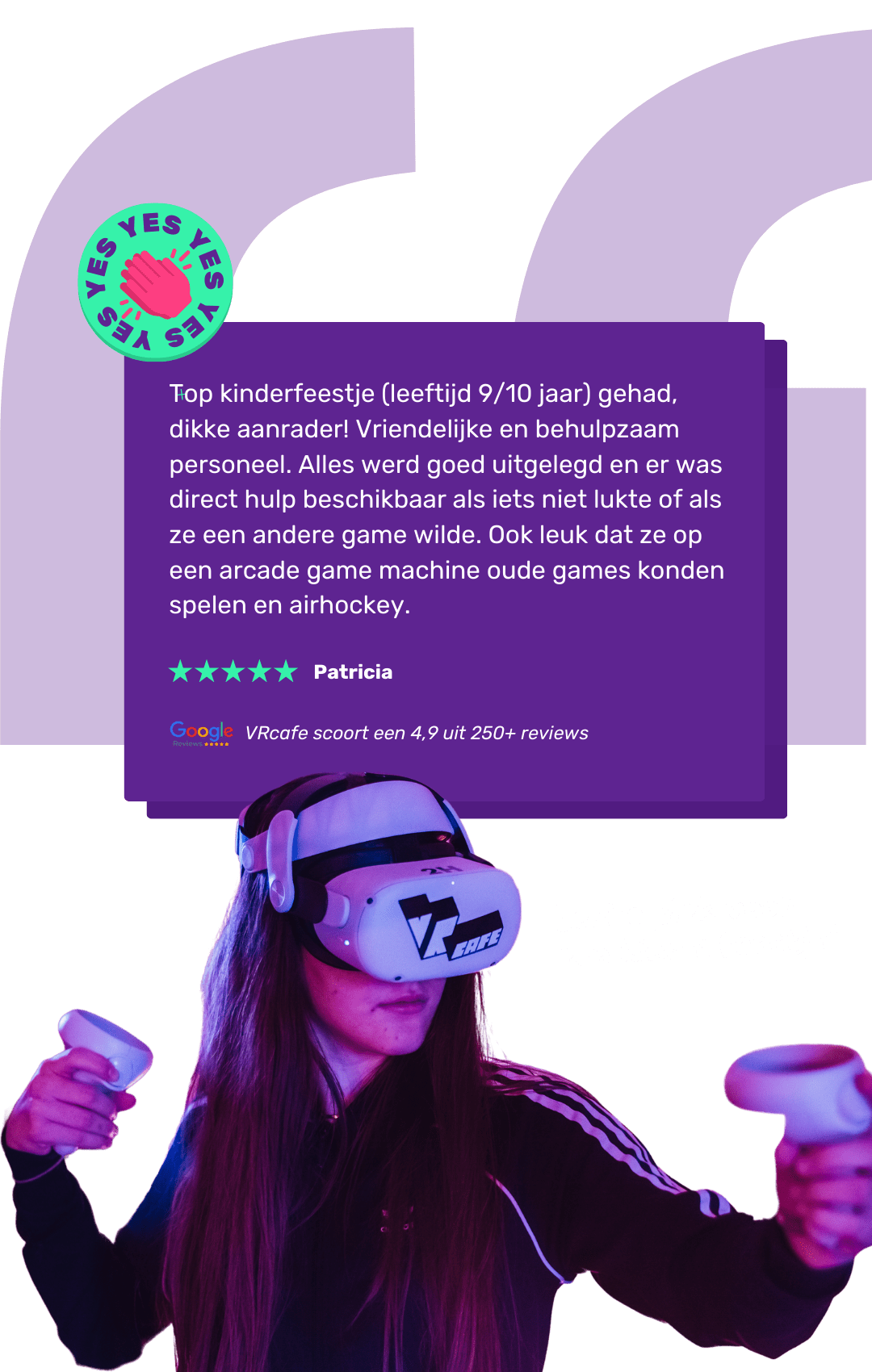 review van een kinderfeestje bij het VRcafe