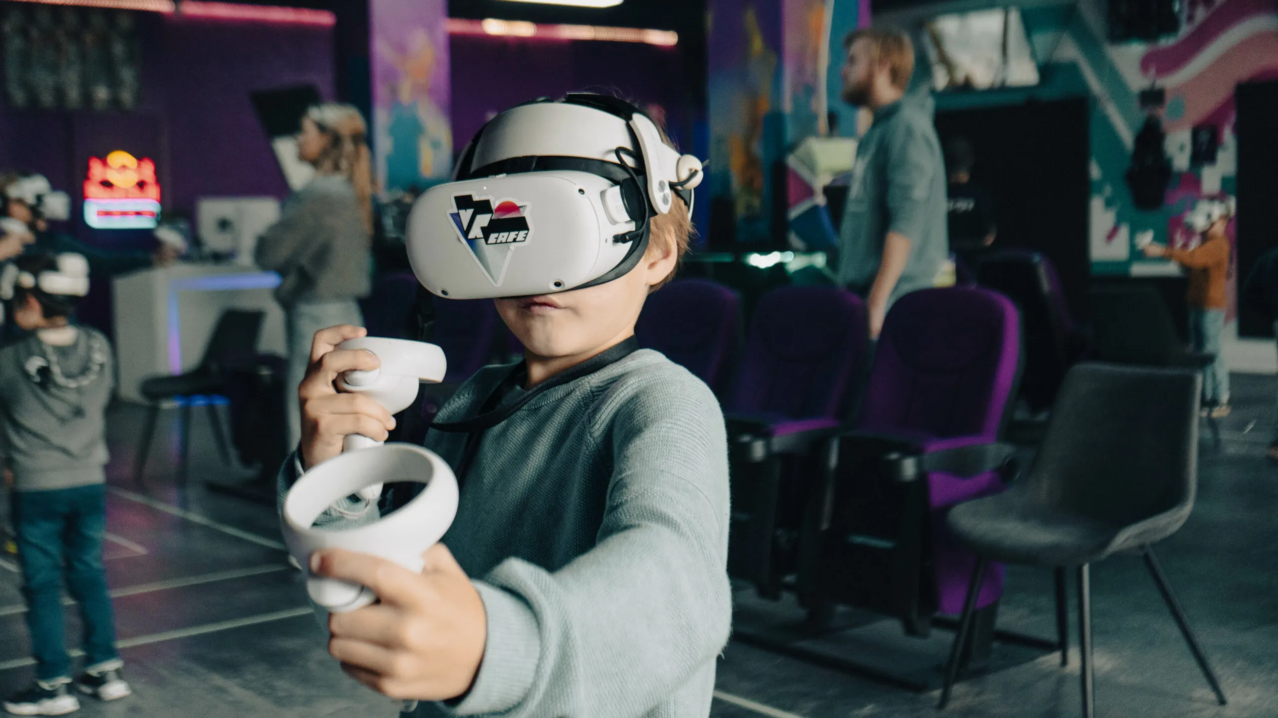 Kinderen die VR aan het spelen zijn